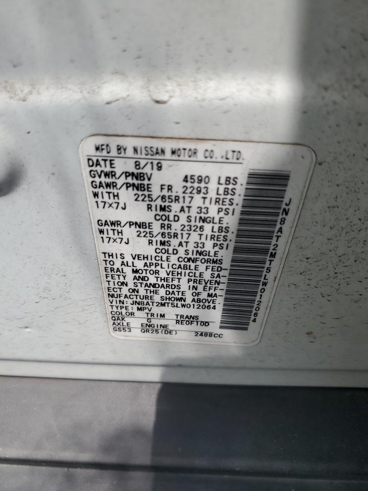 2020 Nissan Rogue S VIN: JN8AT2MT5LW012064 Lot: 63864825