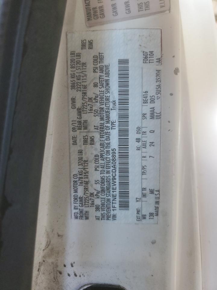 2012 Ford Econoline E150 Van VIN: 1FTNE1EW9CDA08895 Lot: 66680185