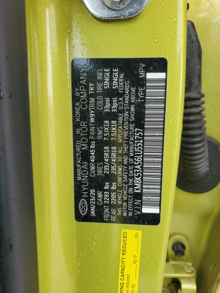 km8k53a56lu551757 KM8K53A56LU551757 2020 Hyundai Kona Ultimate