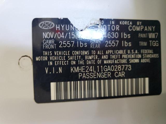 2016 HYUNDAI SONATA HYBRID  