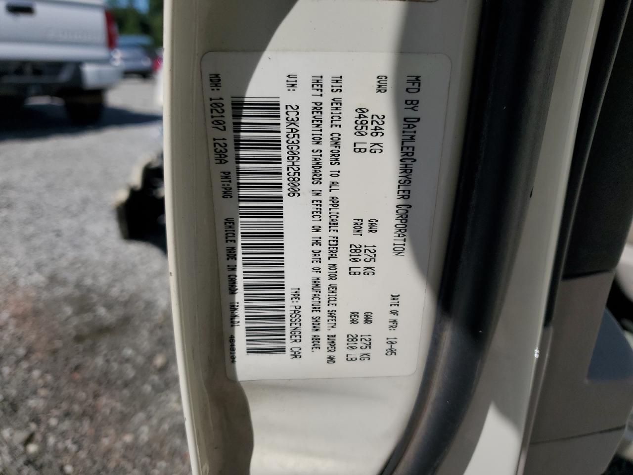 2006 Chrysler 300 Touring VIN: 2C3KA53G06H258006 Lot: 65437585