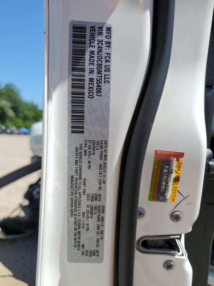 2021 Jeep Compass Limited VIN: 3C4NJDCB5MT554067 Lot: 65056445