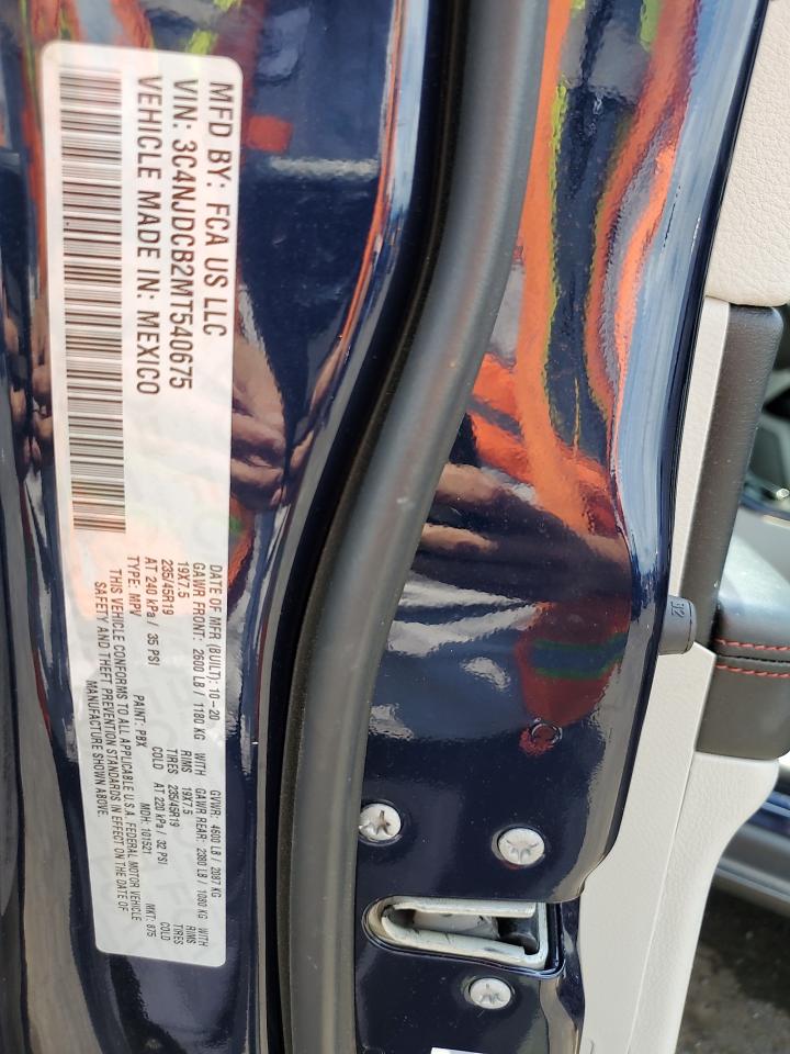 2021 Jeep Compass Limited VIN: 3C4NJDCB2MT540675 Lot: 64686795