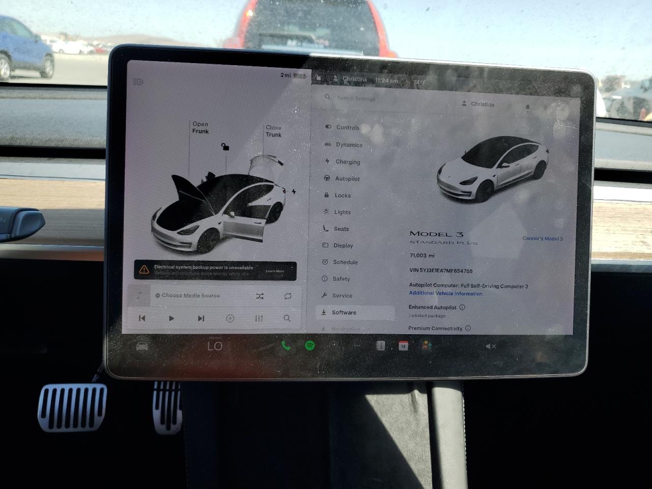 2021 Tesla Model 3 VIN: 5YJ3E1EA7MF854755 Lot: 64124755