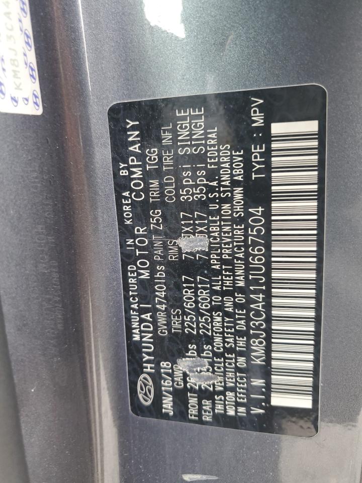 KM8J3CA41JU667504 2018 Hyundai Tucson Sel