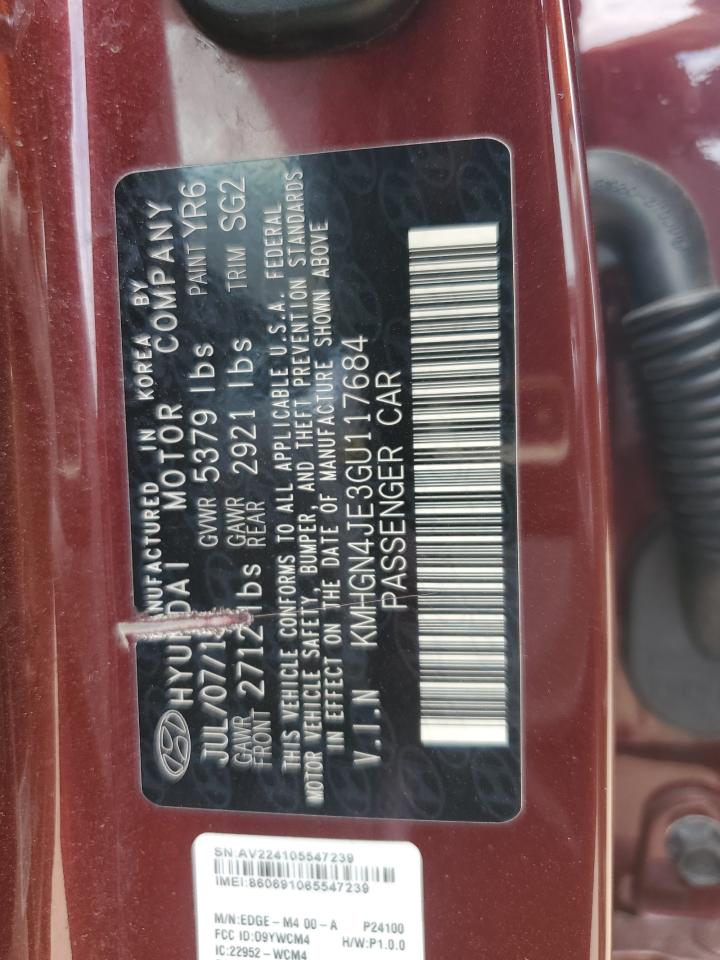 2016 Hyundai Genesis 3.8L VIN: KMHGN4JE3GU117684 Lot: 65574615