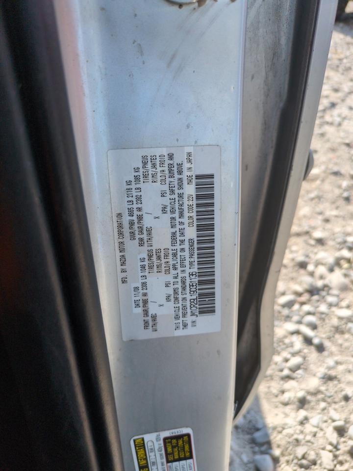 2009 Mazda 5 VIN: JM1CR29L190351136 Lot: 62780745