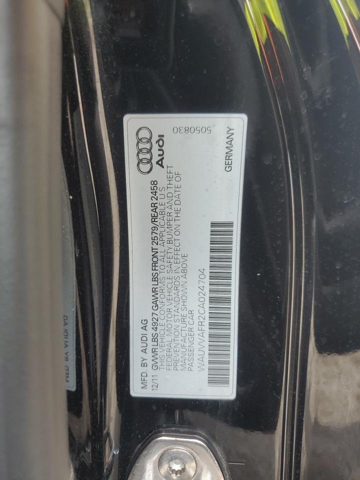 2012 Audi S5 Prestige VIN: WAUVVAFR2CA024704 Lot: 63942525