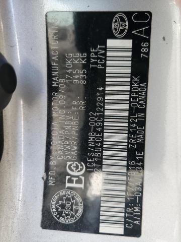 2009 TOYOTA COROLLA BASE  
