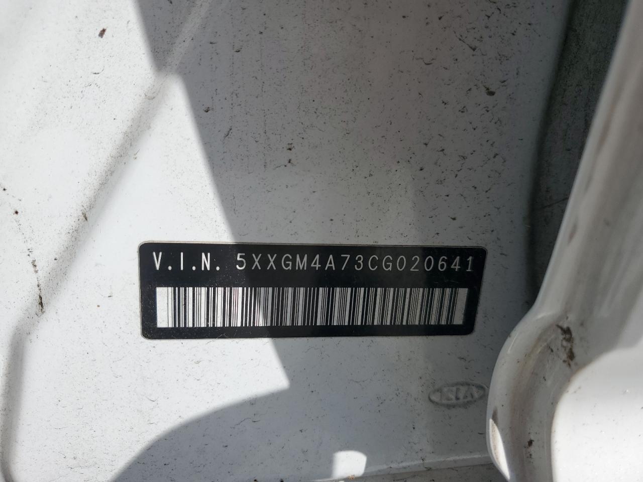 2012 Kia Optima Lx VIN: 5XXGM4A73CG020641 Lot: 64102365