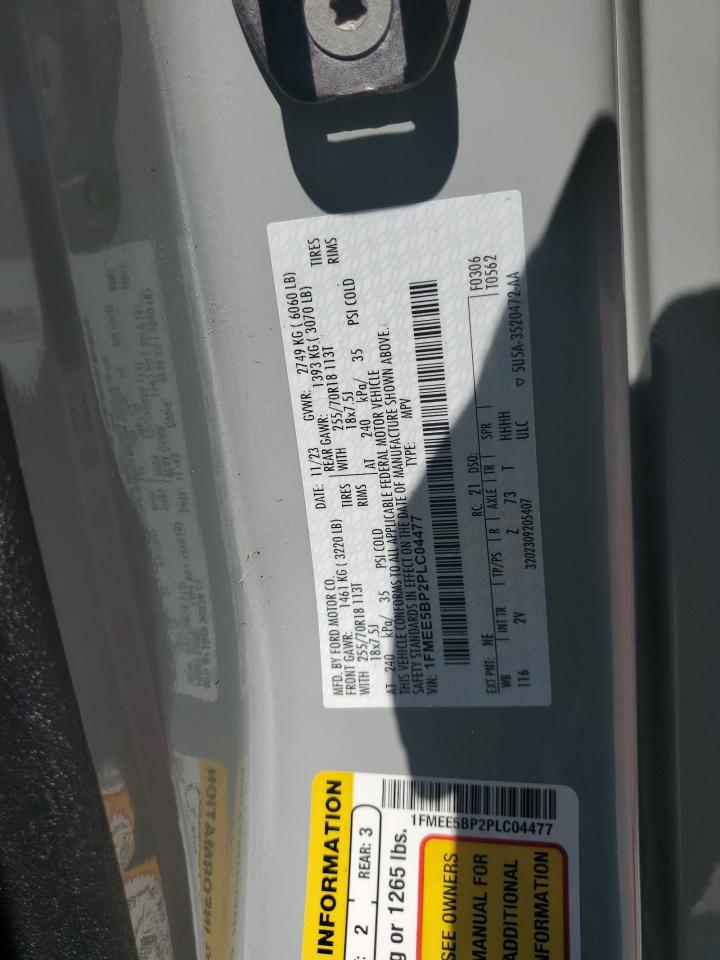 2023 Ford Bronco Base VIN: 1FMEE5BP2PLC04477 Lot: 65428715