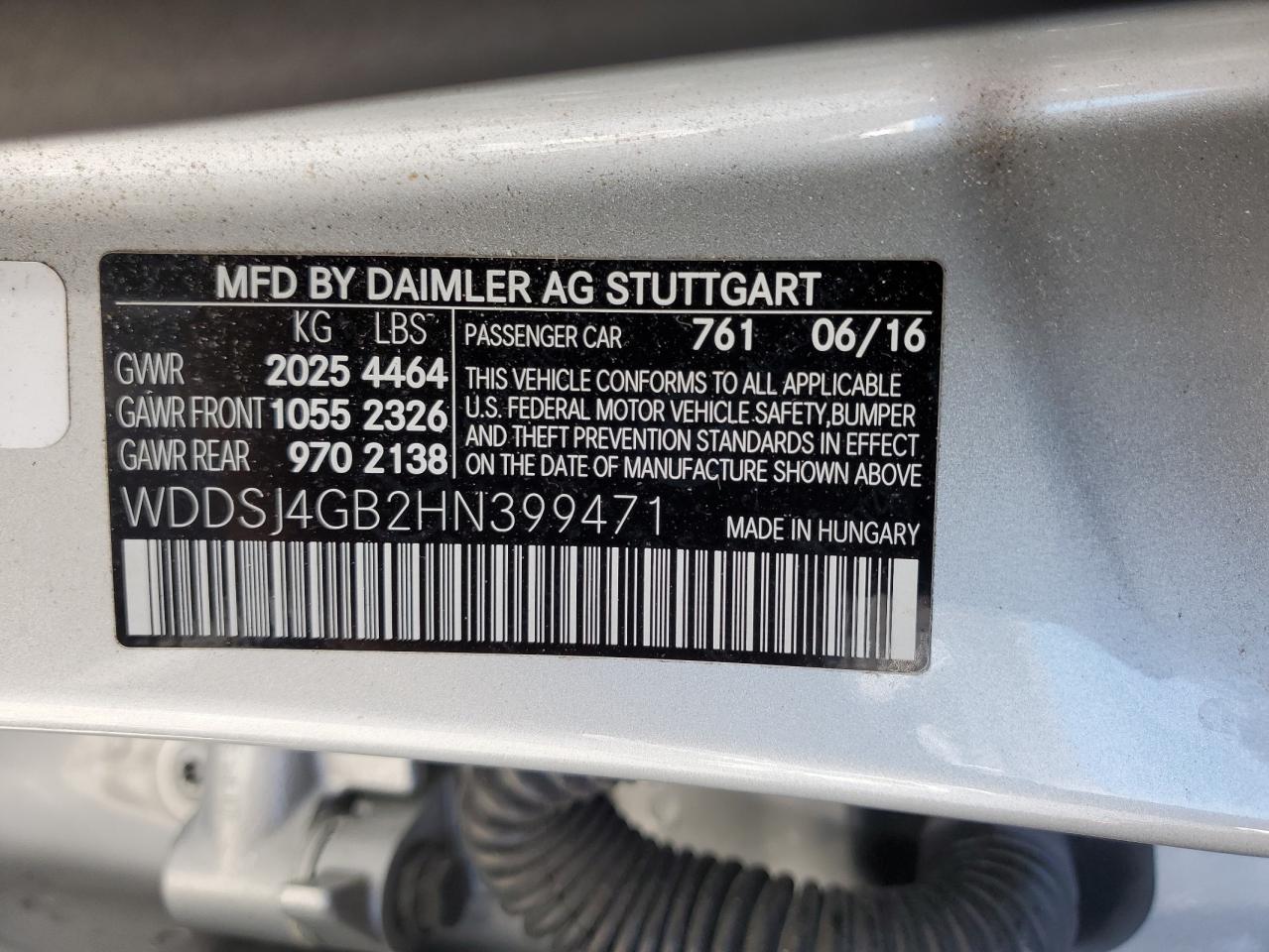 2017 Mercedes-Benz Cla 250 4Matic VIN: WDDSJ4GB2HN399471 Lot: 65270355