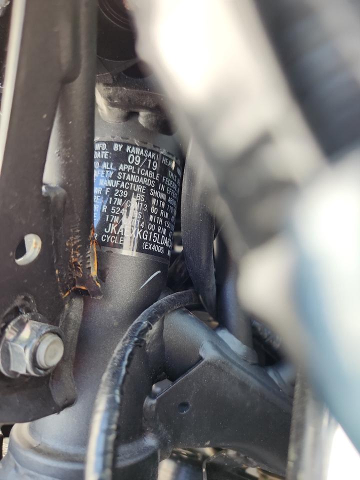 2020 Kawasaki Ex400 VIN: JKAEXKG15LDA63486 Lot: 66698575