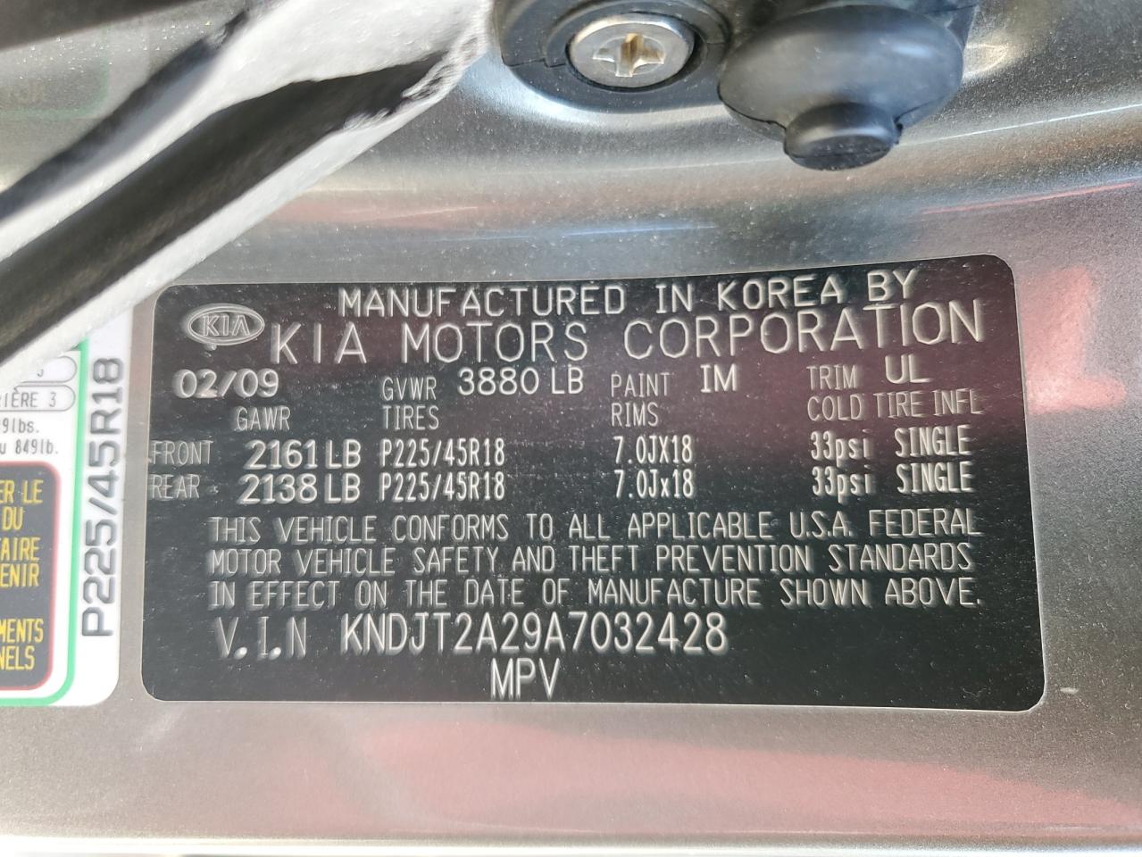 2010 Kia Soul + VIN: KNDJT2A29A7032428 Lot: 66742635