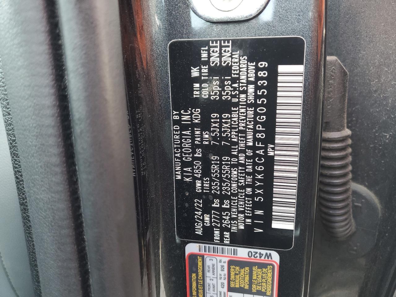 2023 Kia Sportage X Line VIN: 5XYK6CAF8PG055389 Lot: 64274185