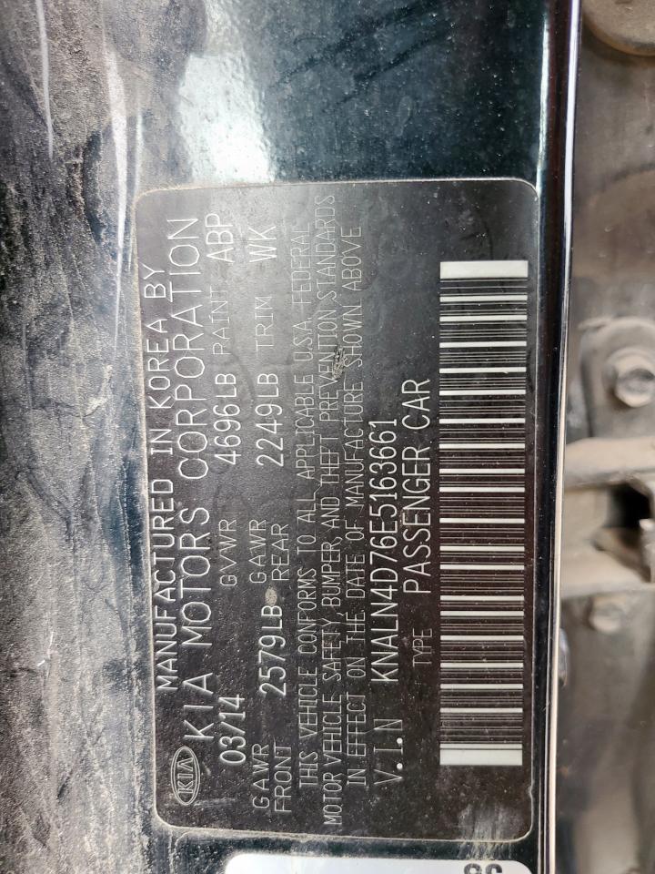 2014 Kia Cadenza Premium VIN: KNALN4D76E5163661 Lot: 63608315