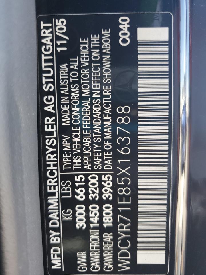 2005 Mercedes-Benz G 55 Amg VIN: WDCYR71E85X163788 Lot: 62520175