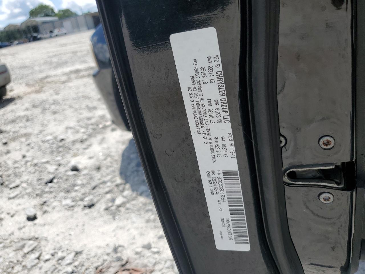 2012 Dodge Charger Se VIN: 2C3CDXBG6CH185504 Lot: 64888185