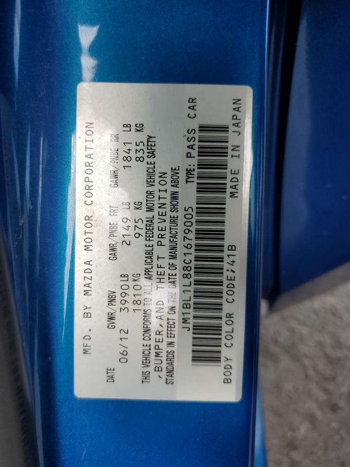 2012 Mazda 3 I VIN: JM1BL1L88C1679005 Lot: 64215215