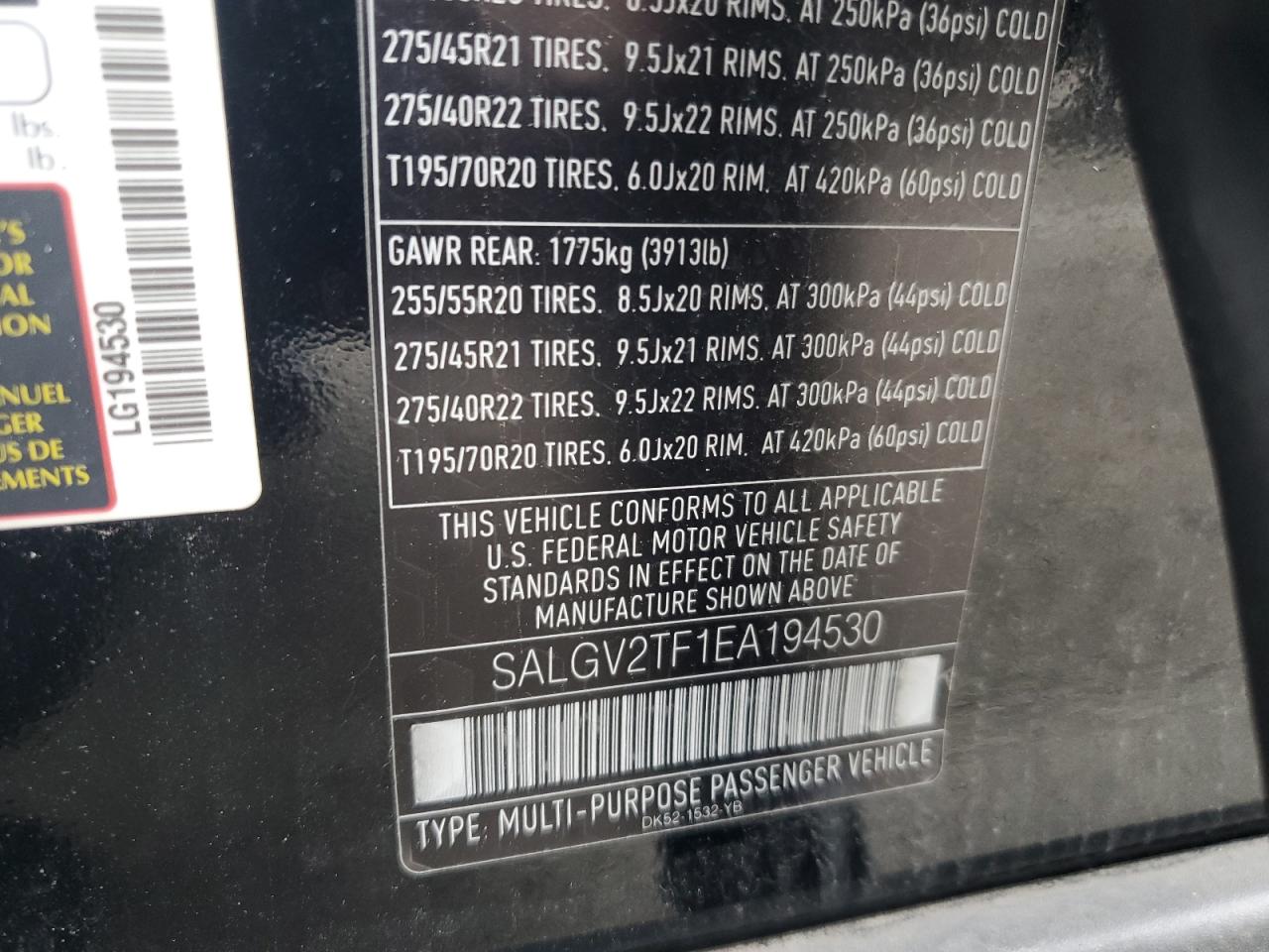 SALGV2TF1EA194530 2014 Land Rover Range Rover Autobiography