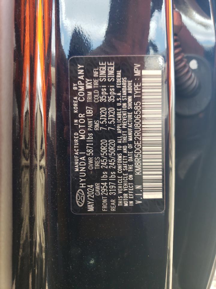 2024 Hyundai Palisade Limited VIN: KM8R5DGE2RU806585 Lot: 65030505