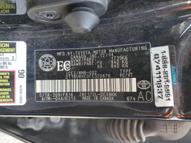 2015 TOYOTA COROLLA L  