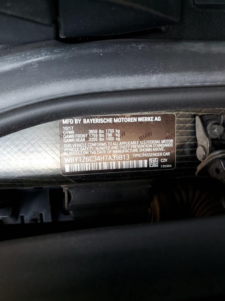 2017 BMW I3 Bev VIN: WBY1Z6C34H7A39813 Lot: 64775565