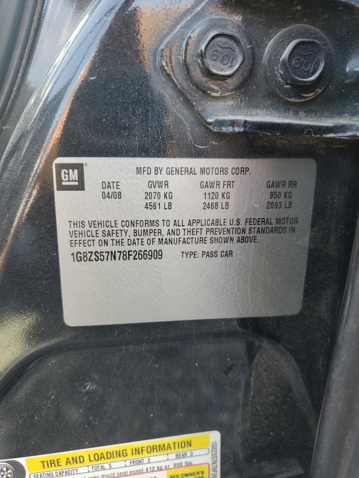 2008 Saturn Aura Xe VIN: 1G8ZS57N78F266909 Lot: 65504035