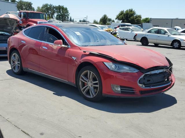 Hatchbacks TESLA MODEL S 2014 Czerwony
