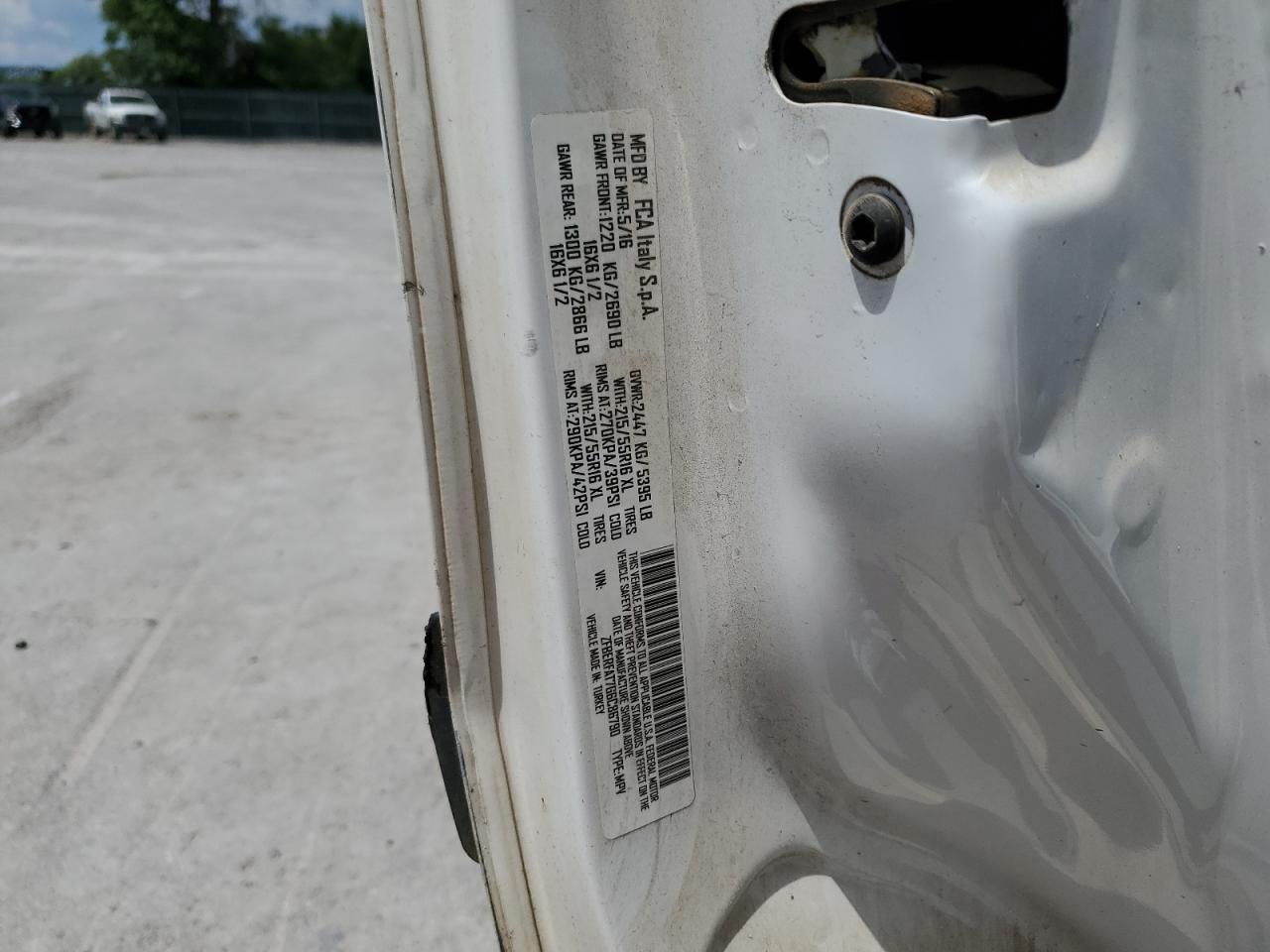2016 Ram Promaster City VIN: ZFBERFAT7G6C86790 Lot: 63502635