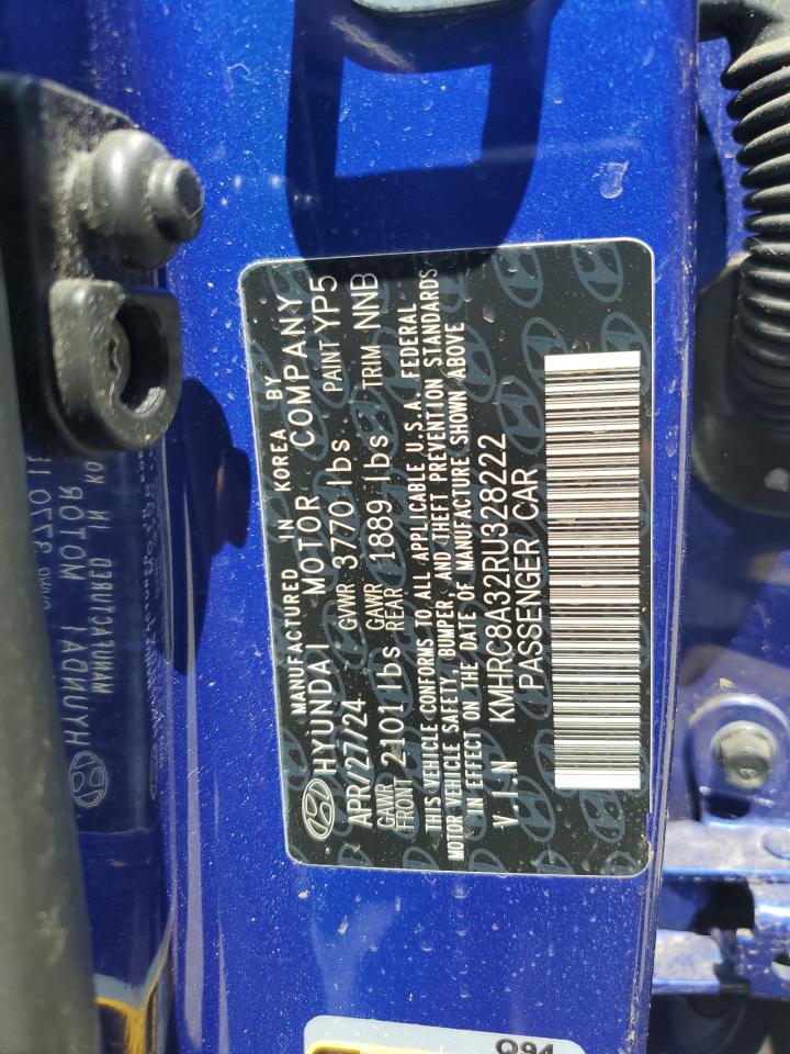 2024 Hyundai Venue Sel VIN: KMHRC8A32RU328222 Lot: 63189745