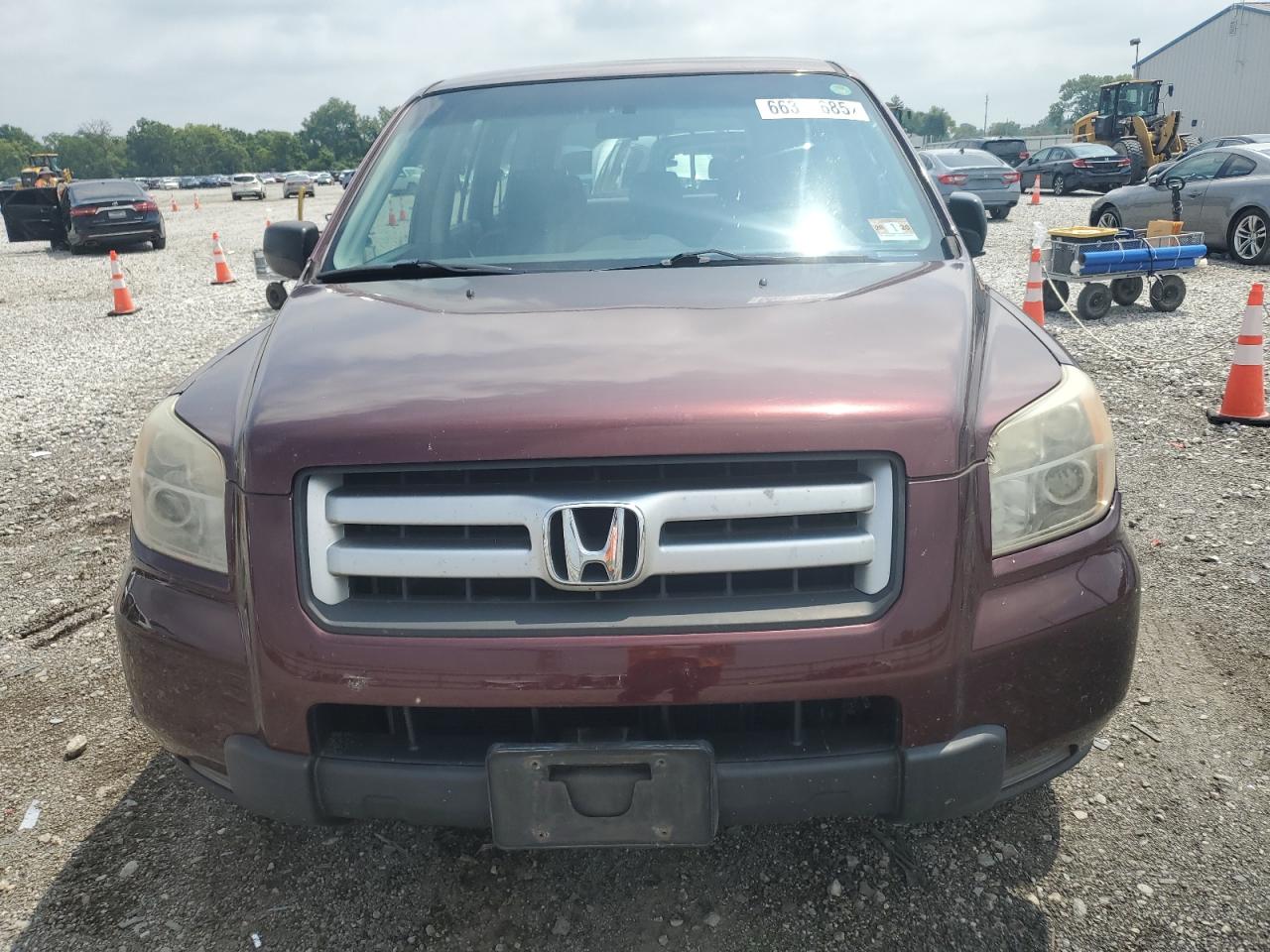 2007 Honda Pilot Lx VIN: 2HKYF18657H536343 Lot: 66352685