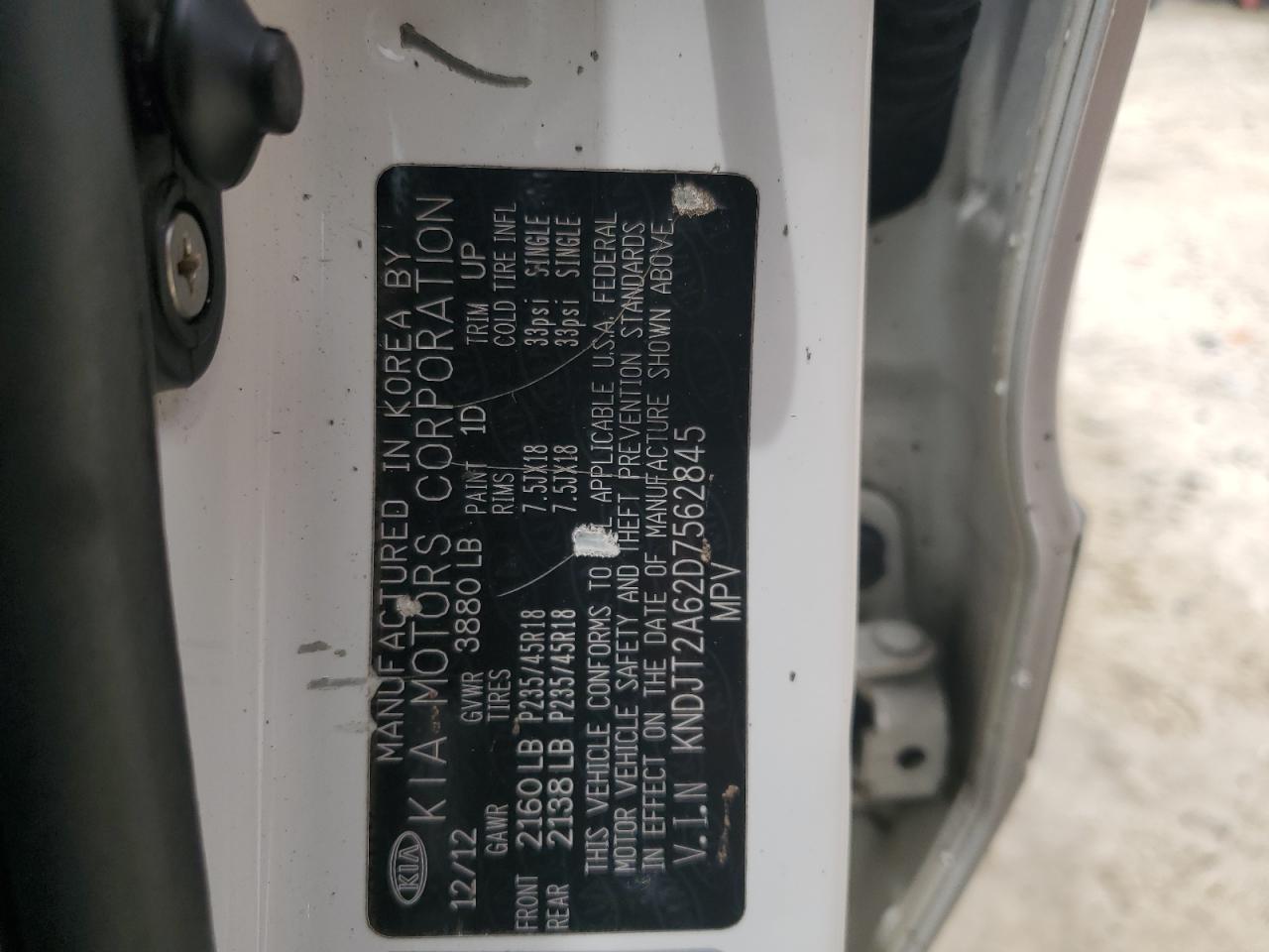 2013 Kia Soul + VIN: KNDJT2A62D7562845 Lot: 64261025