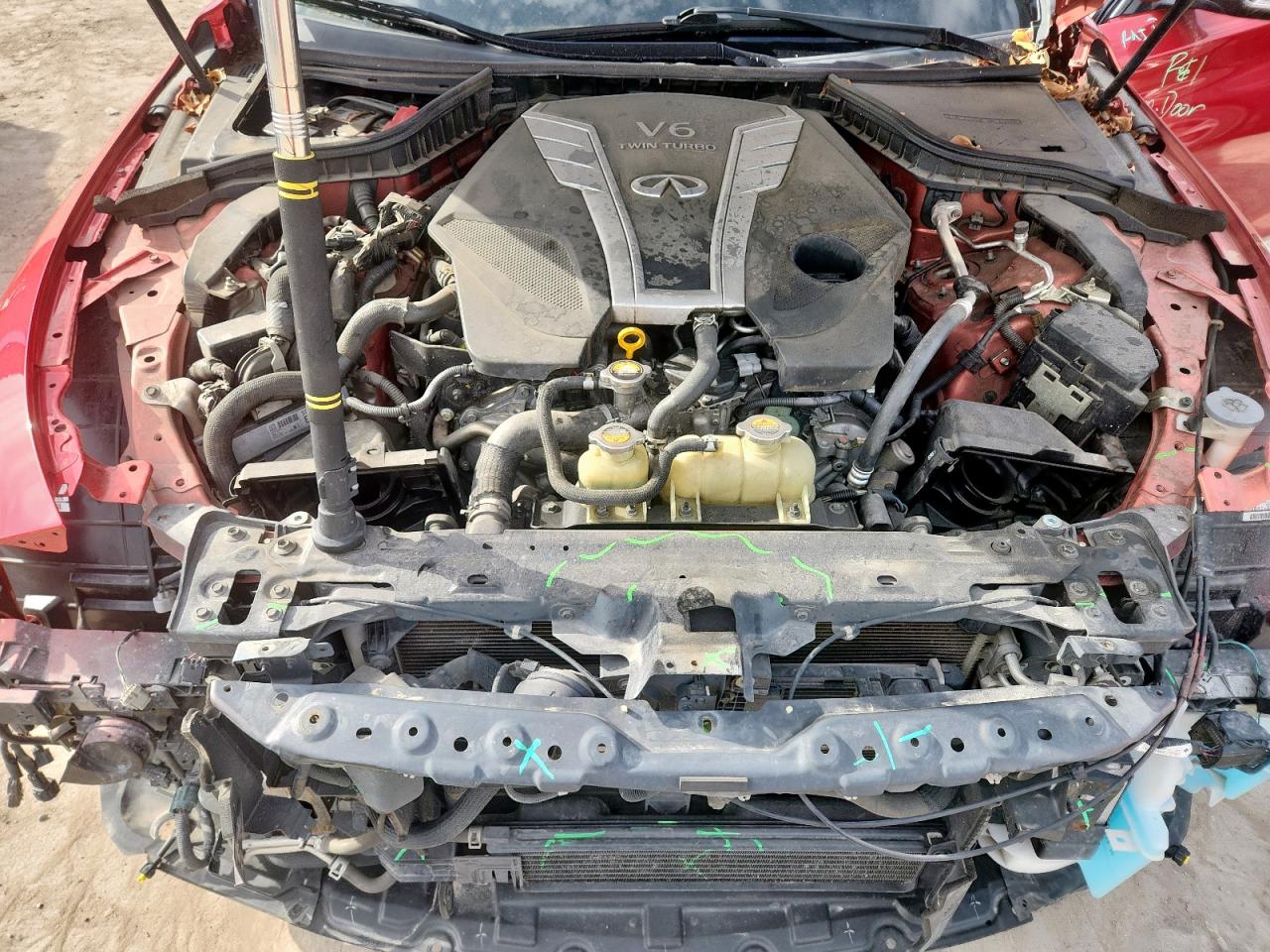 2018 Infiniti Q50 Red Sport 400 VIN: JN1FV7APXJM640178 Lot: 61854595