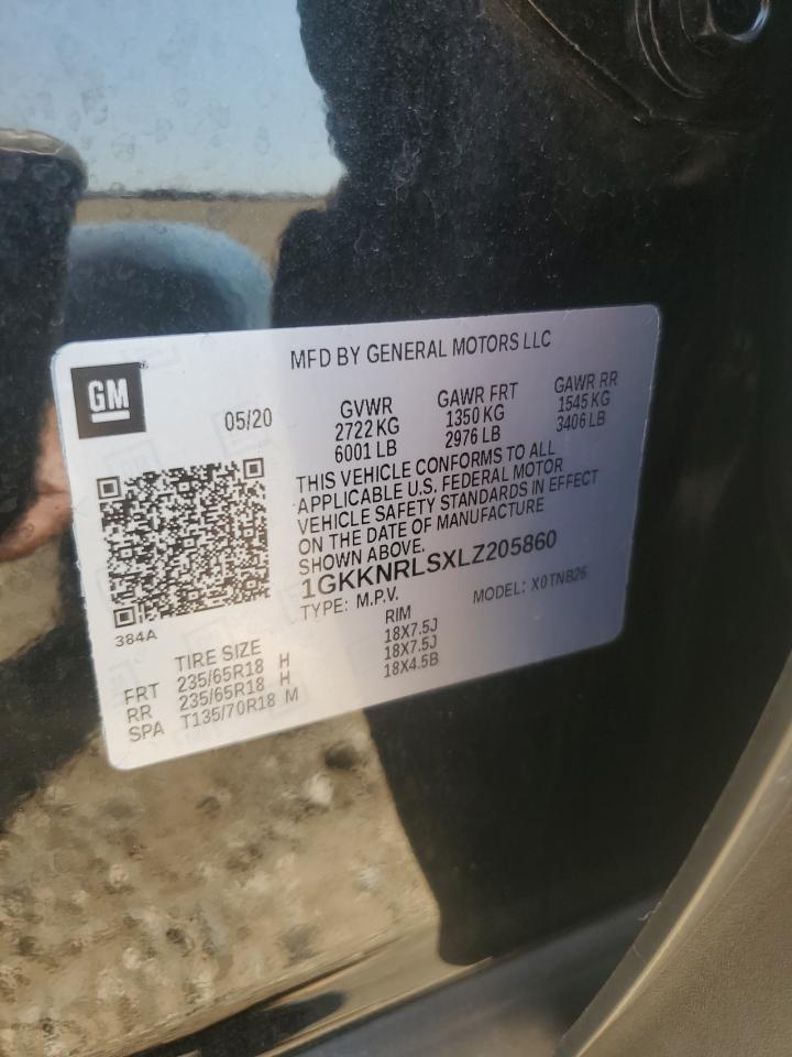 2020 GMC Acadia Sle VIN: 1GKKNRLSXLZ205860 Lot: 64984265