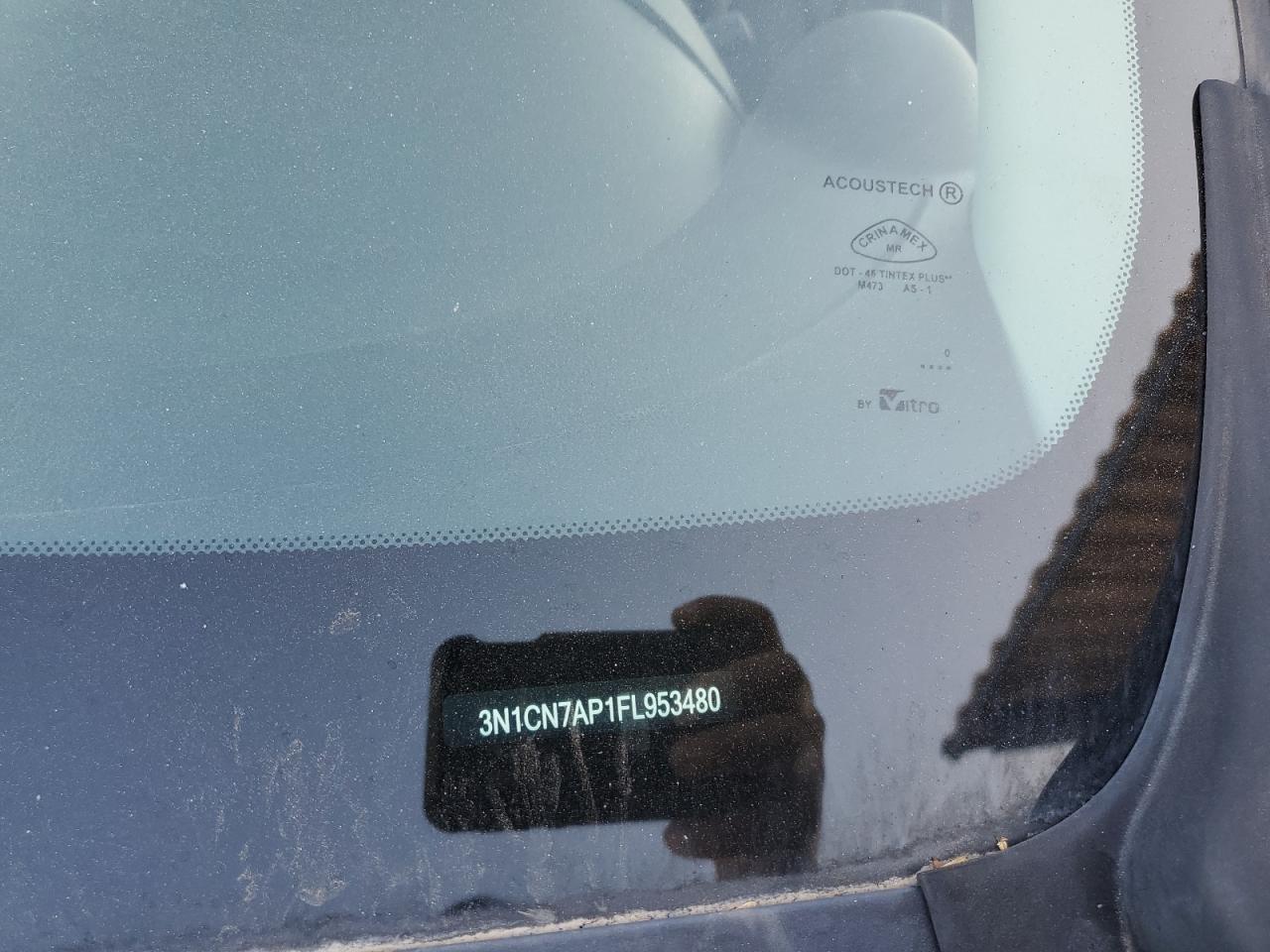 2015 Nissan Versa S VIN: 3N1CN7AP1FL953480 Lot: 64270235