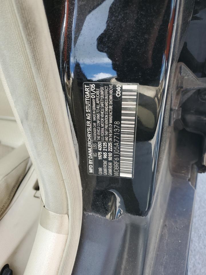 2005 Mercedes-Benz C 240 VIN: WDBRF61J05A771378 Lot: 64132575