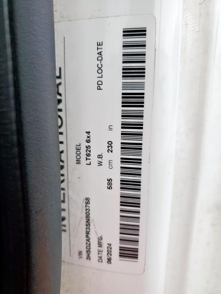 2025 International Lt625 Semi Truck VIN: 3HSDZAPR3SN803758 Lot: 65964575