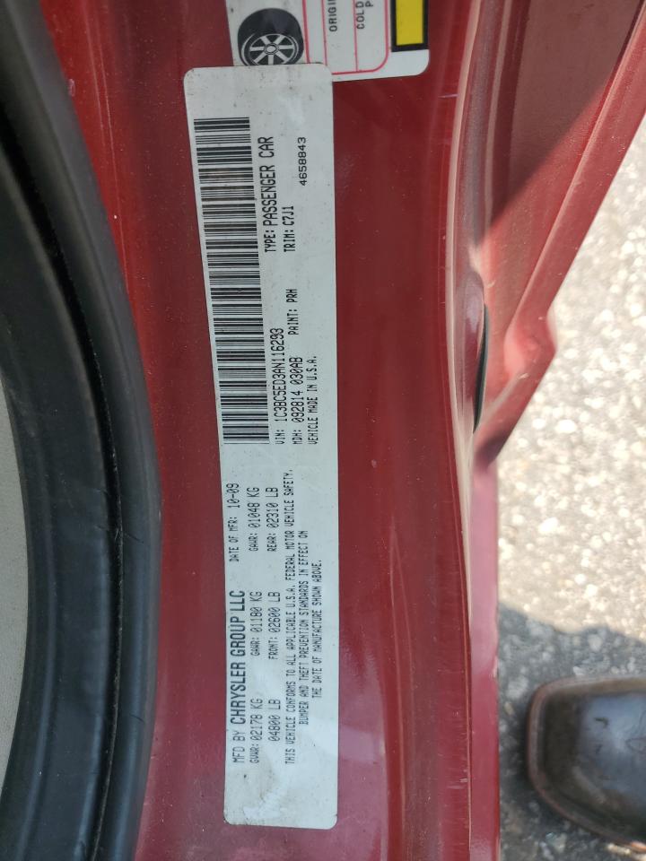 2010 Chrysler Sebring Touring VIN: 1C3BC5ED3AN116293 Lot: 63925545
