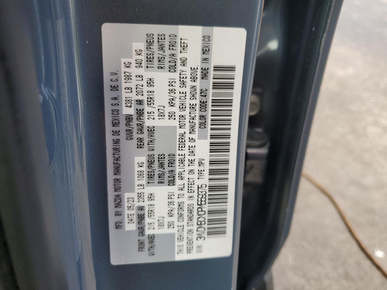 2023 Mazda Cx-30 Preferred VIN: 3MVDMBCM0PM559375 Lot: 63969525