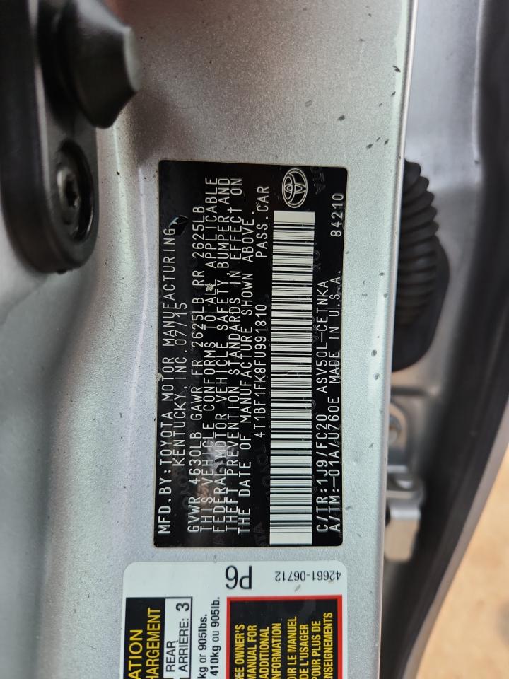4t1bf1fk8fu991810 4T1BF1FK8FU991810 2015 Toyota Camry Le