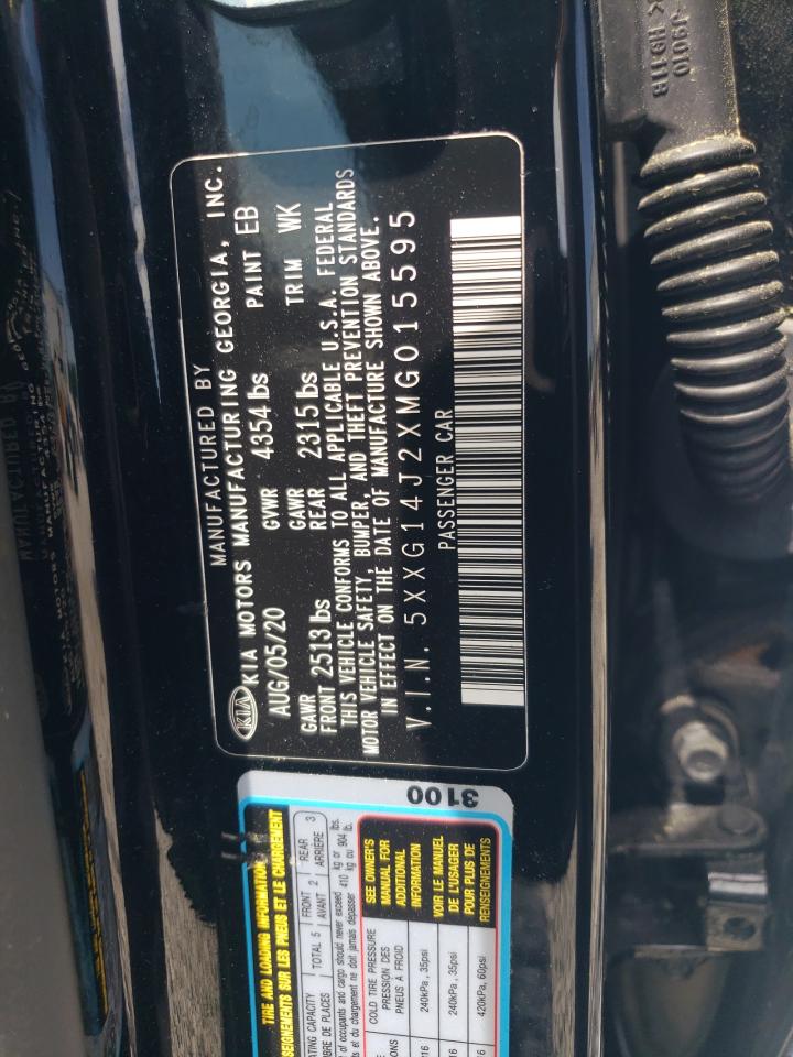 2021 Kia K5 Lxs VIN: 5XXG14J2XMG015595 Lot: 63454525