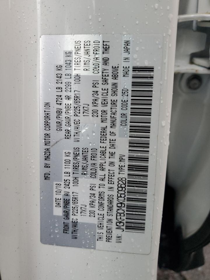 2019 Mazda Cx-5 Touring VIN: JM3KFBCM9K0509628 Lot: 62812145