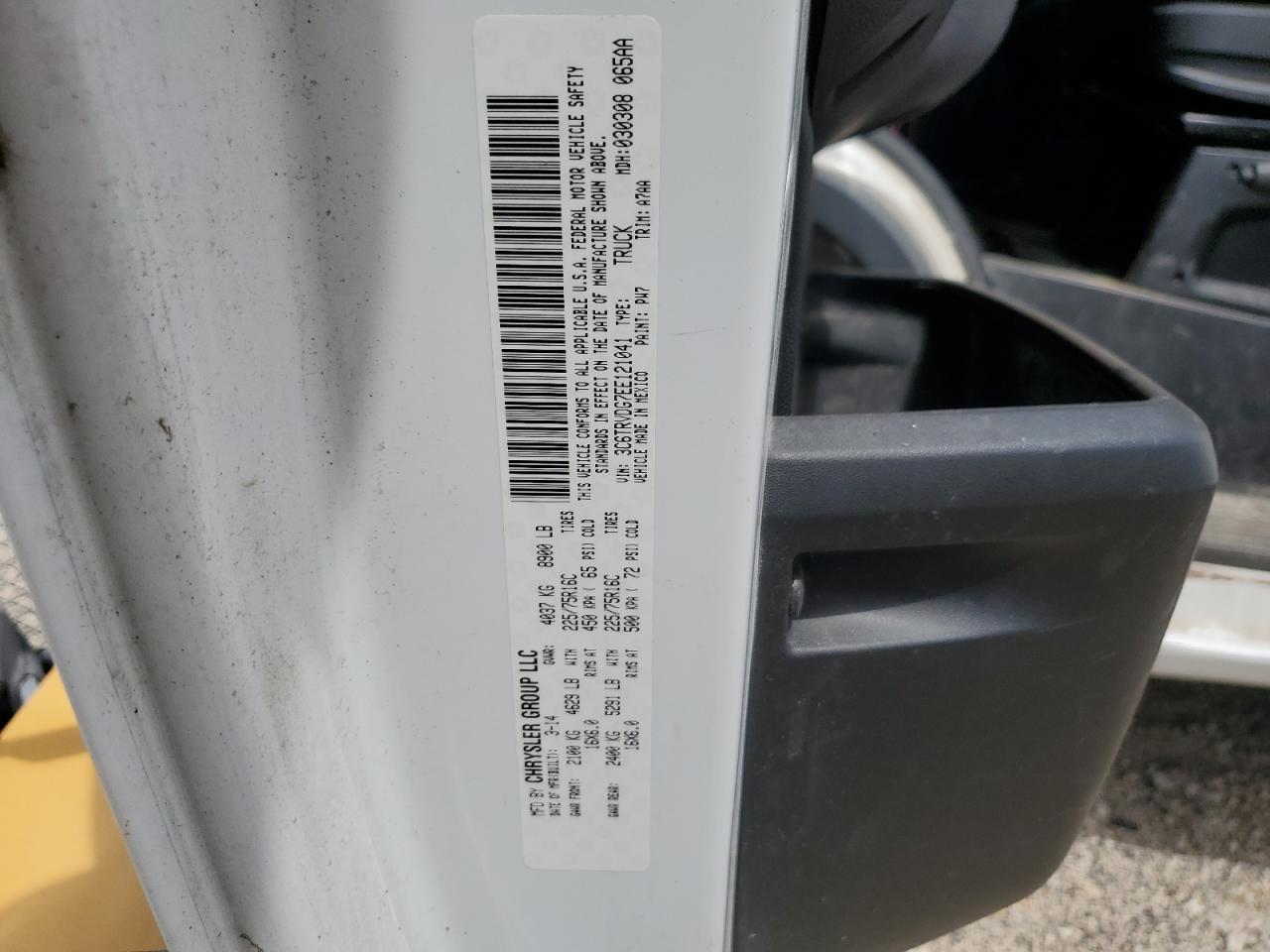 3c6trvdg7ee121041 3C6TRVDG7EE121041 2014 Ram Promaster 2500 2500 High
