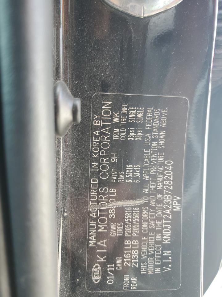 2011 Kia Soul + VIN: KNDJT2A23B7282040 Lot: 66892875