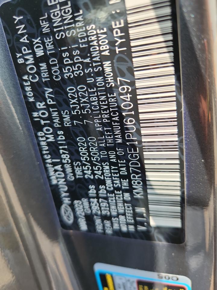 2023 Hyundai Palisade Calligraphy VIN: KM8R7DGE1PU610497 Lot: 65253375