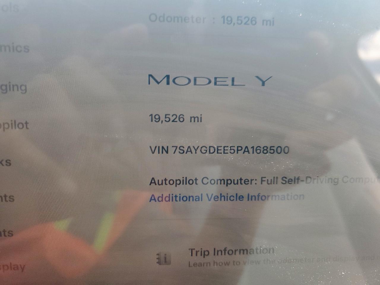 2023 Tesla Model Y VIN: 7SAYGDEE5PA168500 Lot: 63228175