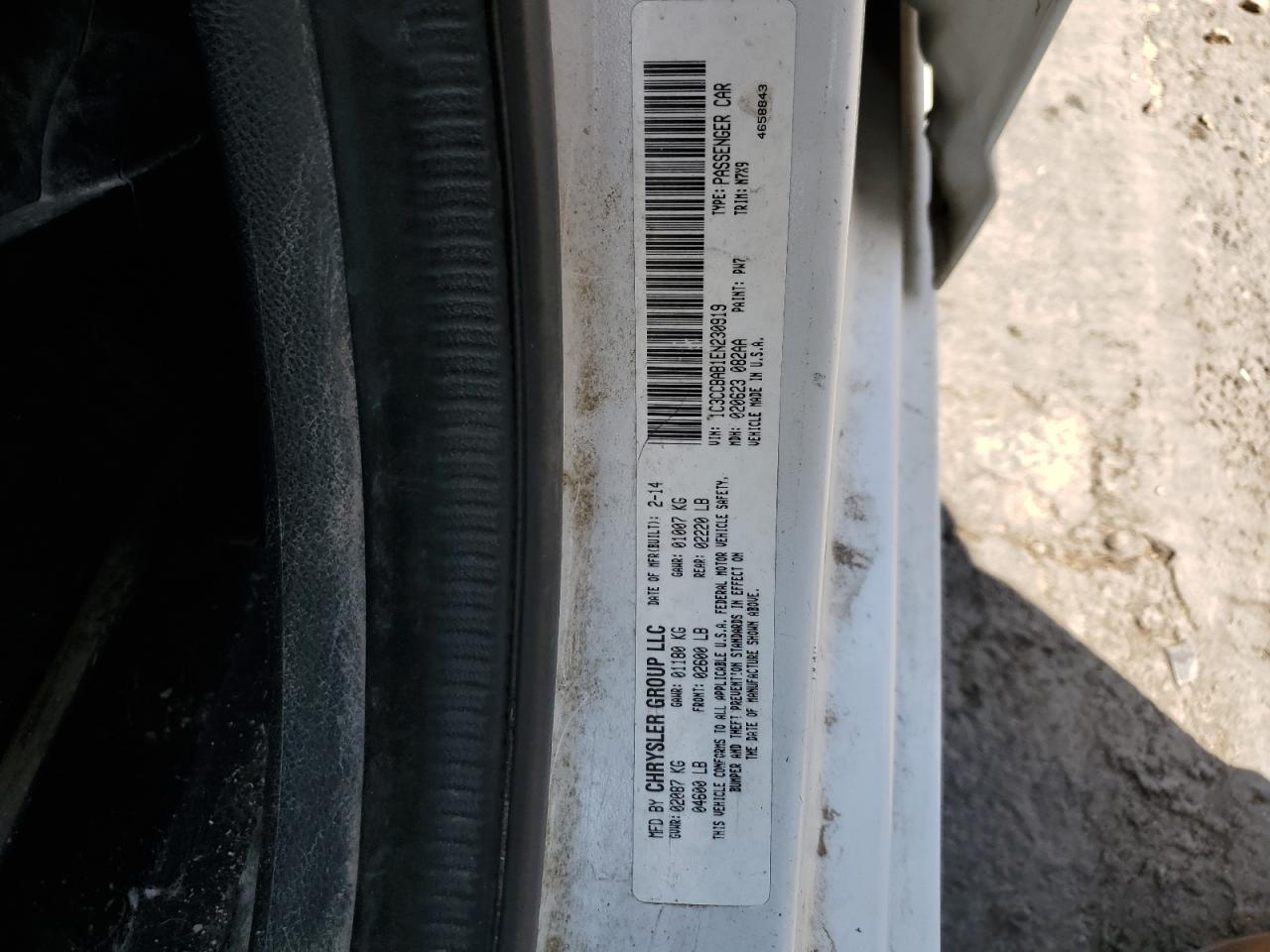 2014 Chrysler 200 Lx VIN: 1C3CCBAB1EN230919 Lot: 63773675