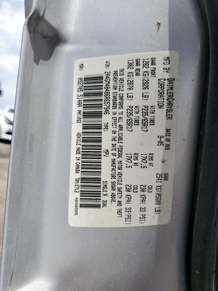 2006 Chrysler Pacifica VIN: 2A4GM48486R657946 Lot: 64689925