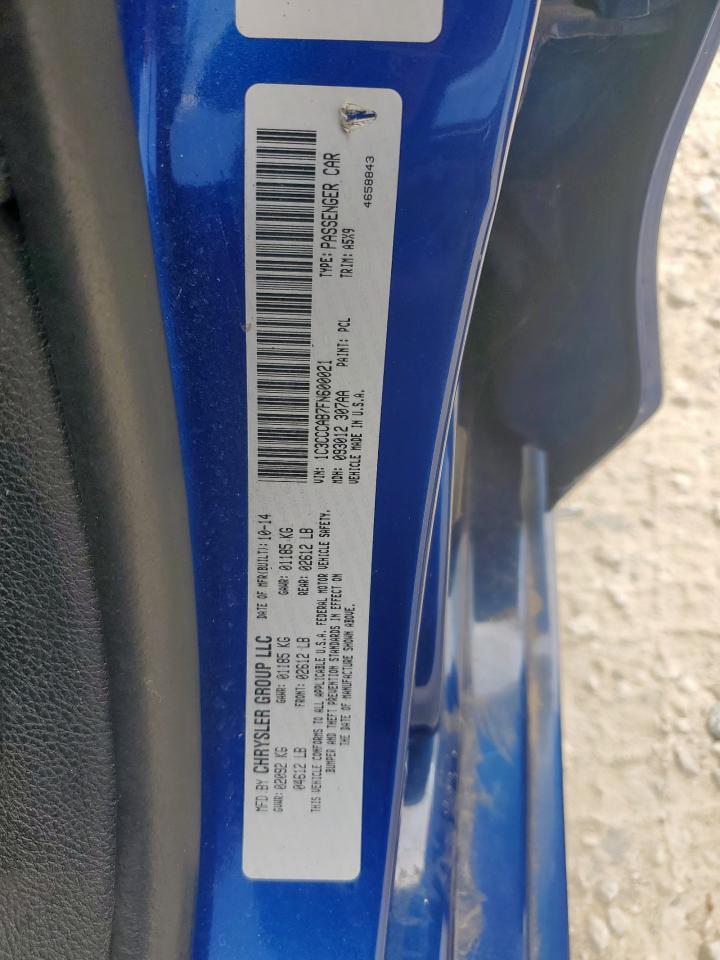 2015 Chrysler 200 Limited VIN: 1C3CCCAB7FN600021 Lot: 65598725